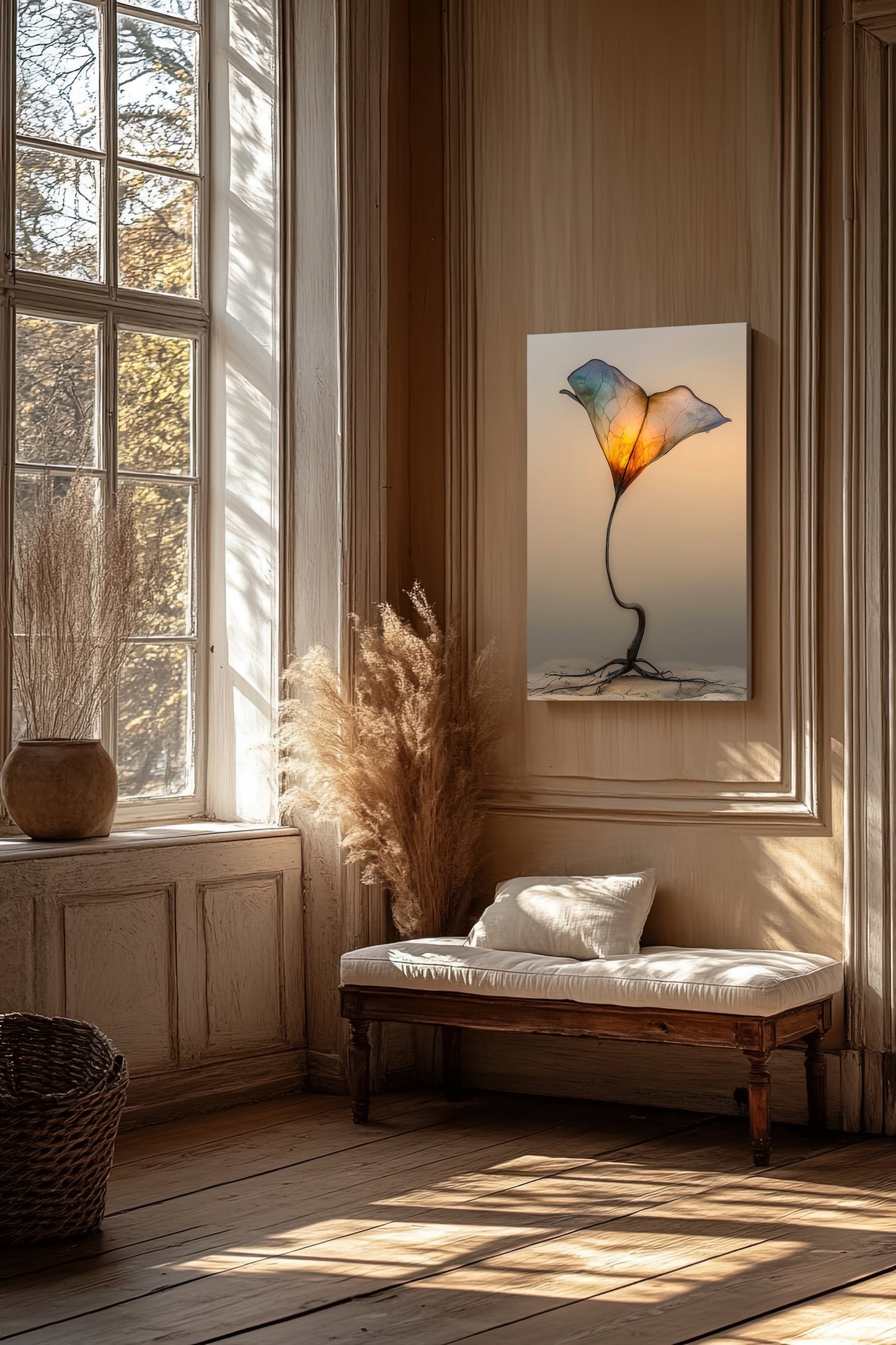 Ephemeral Bloom - Surreal Nature Decor for Home and Office, Artistic Nature Poster, Wall Art, Floral Design, Modern Aesthetic, Gift for Plant Lovers