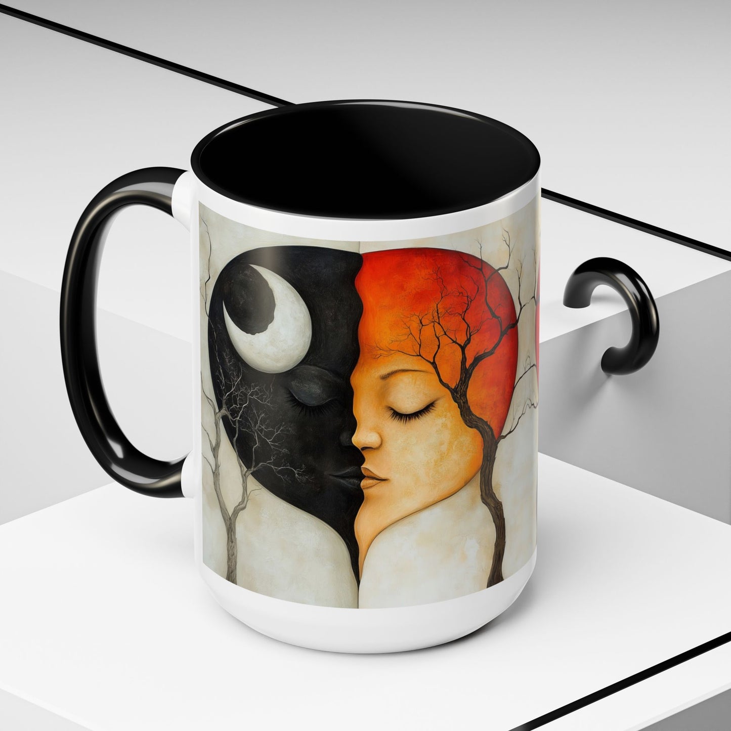 Eclipse of the Soul - Serene Zen - Themed Coffee Mug - Embrace the Day & Night