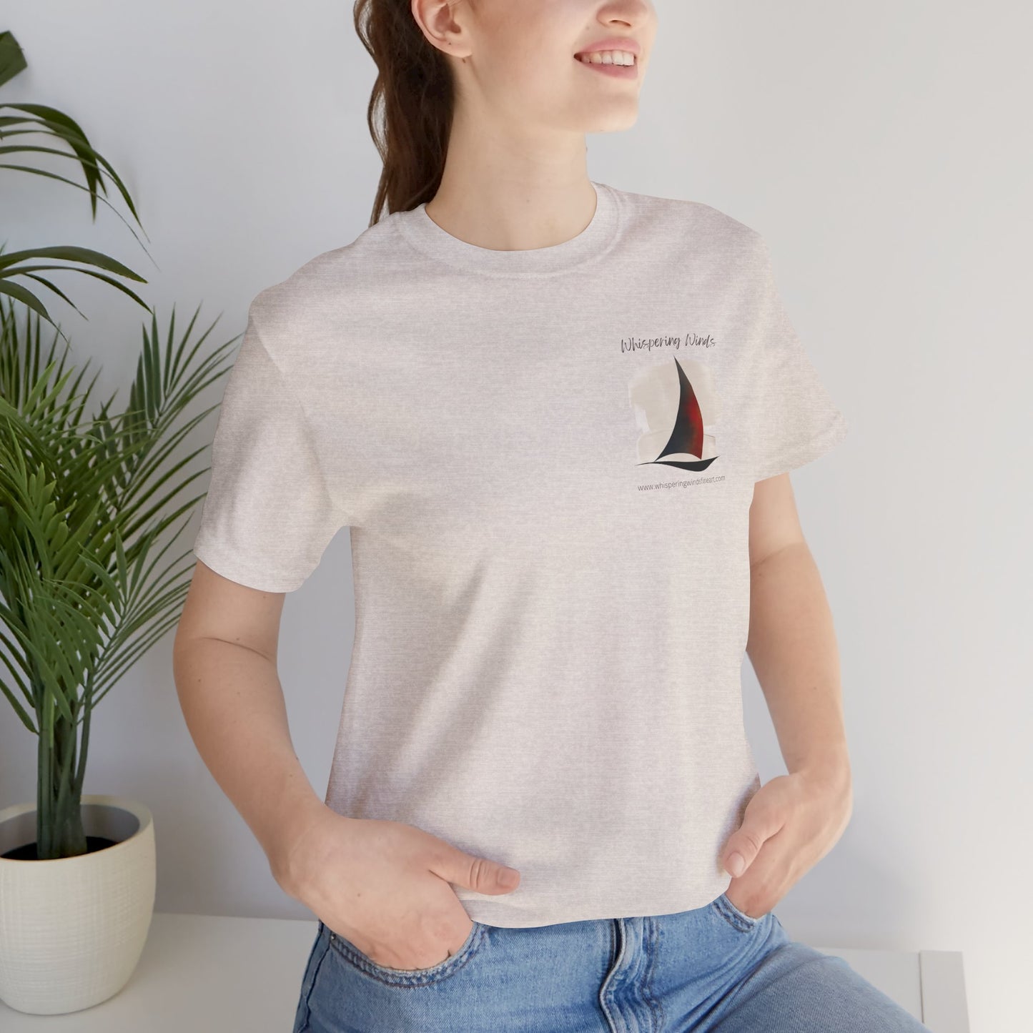 Whispering Winds Fine Art - Unisex Short Sleeve Tee - Breezy Nautical Graphic T-Shirt