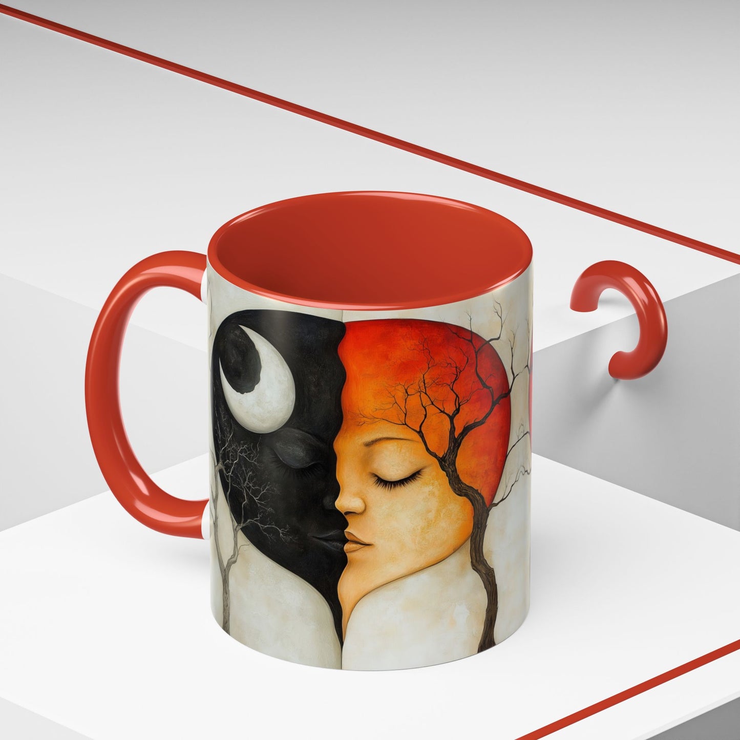 Eclipse of the Soul - Serene Zen - Themed Coffee Mug - Embrace the Day & Night