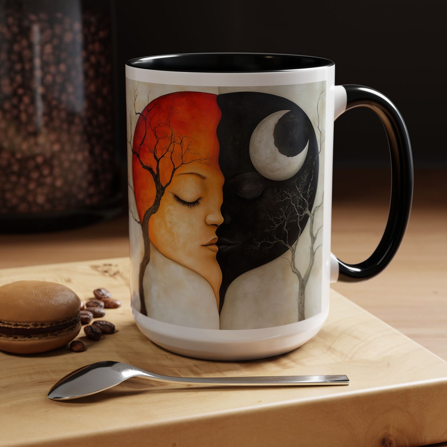 Eclipse of the Soul - Serene Zen - Themed Coffee Mug - Embrace the Day & Night