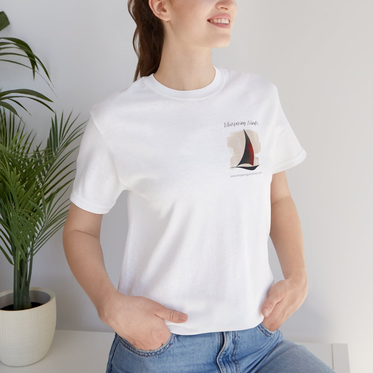 Whispering Winds Fine Art - Unisex Short Sleeve Tee - Breezy Nautical Graphic T-Shirt