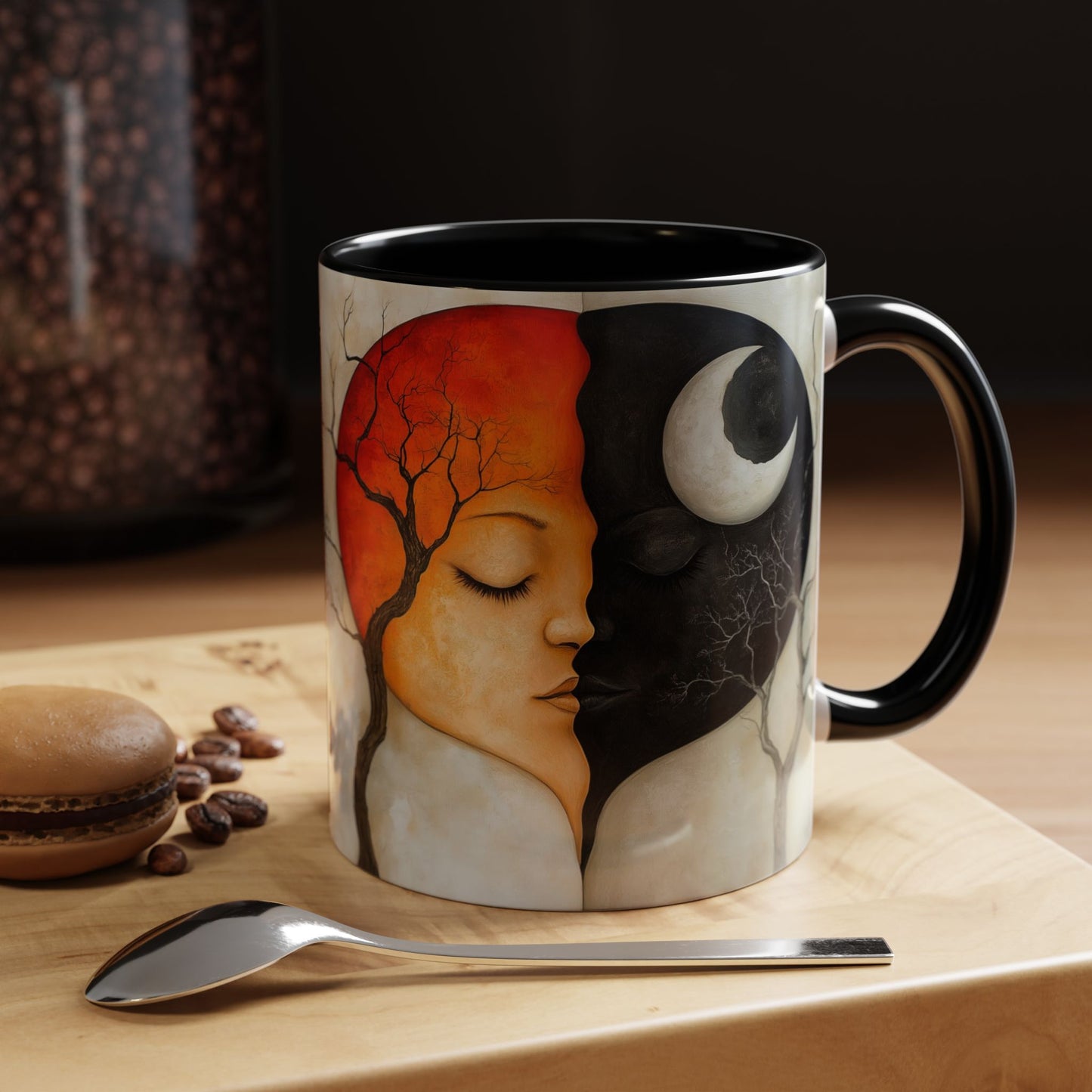 Eclipse of the Soul - Serene Zen - Themed Coffee Mug - Embrace the Day & Night