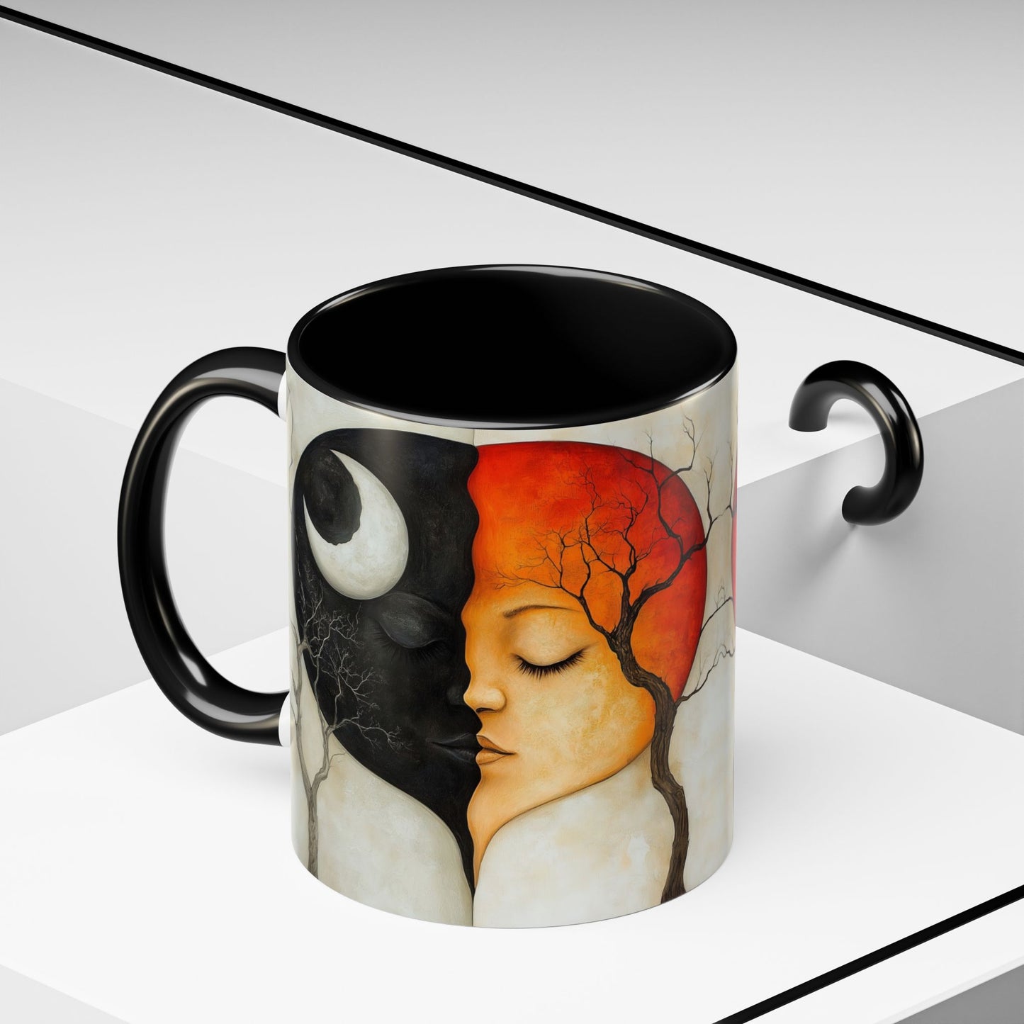 Eclipse of the Soul - Serene Zen - Themed Coffee Mug - Embrace the Day & Night