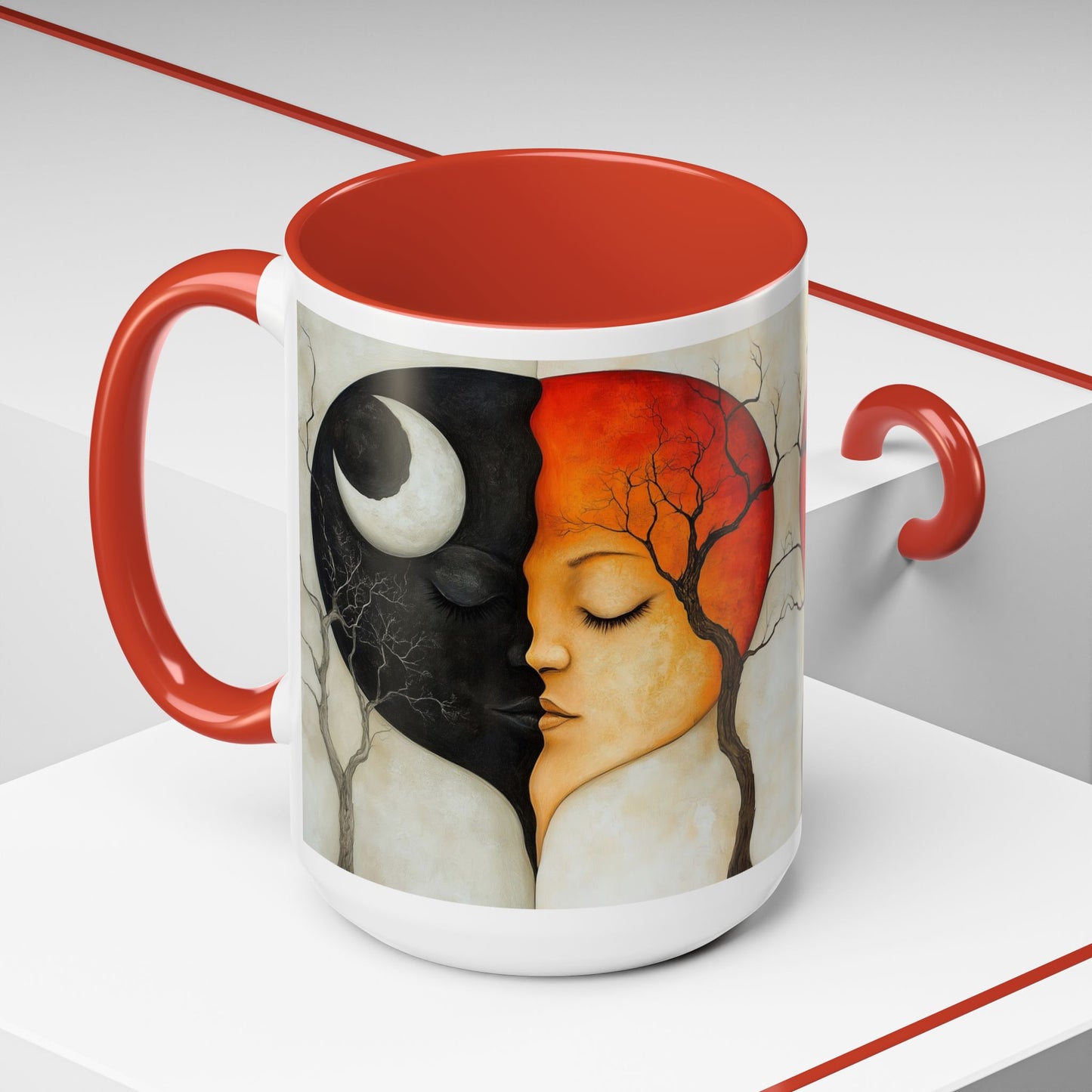 Eclipse of the Soul - Serene Zen - Themed Coffee Mug - Embrace the Day & Night