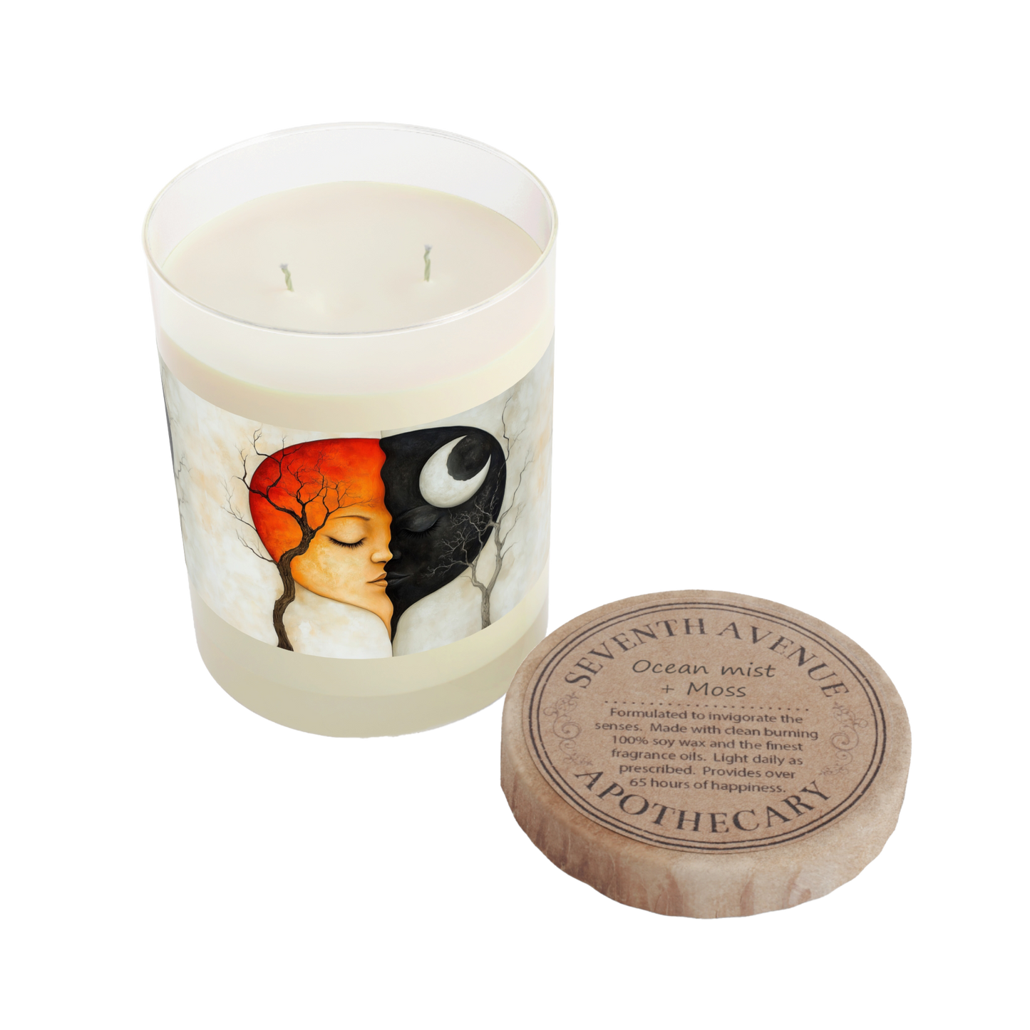 Eclipse of the Soul - Duality Scented Candle - 11oz Glass Candle with Unique Artwork