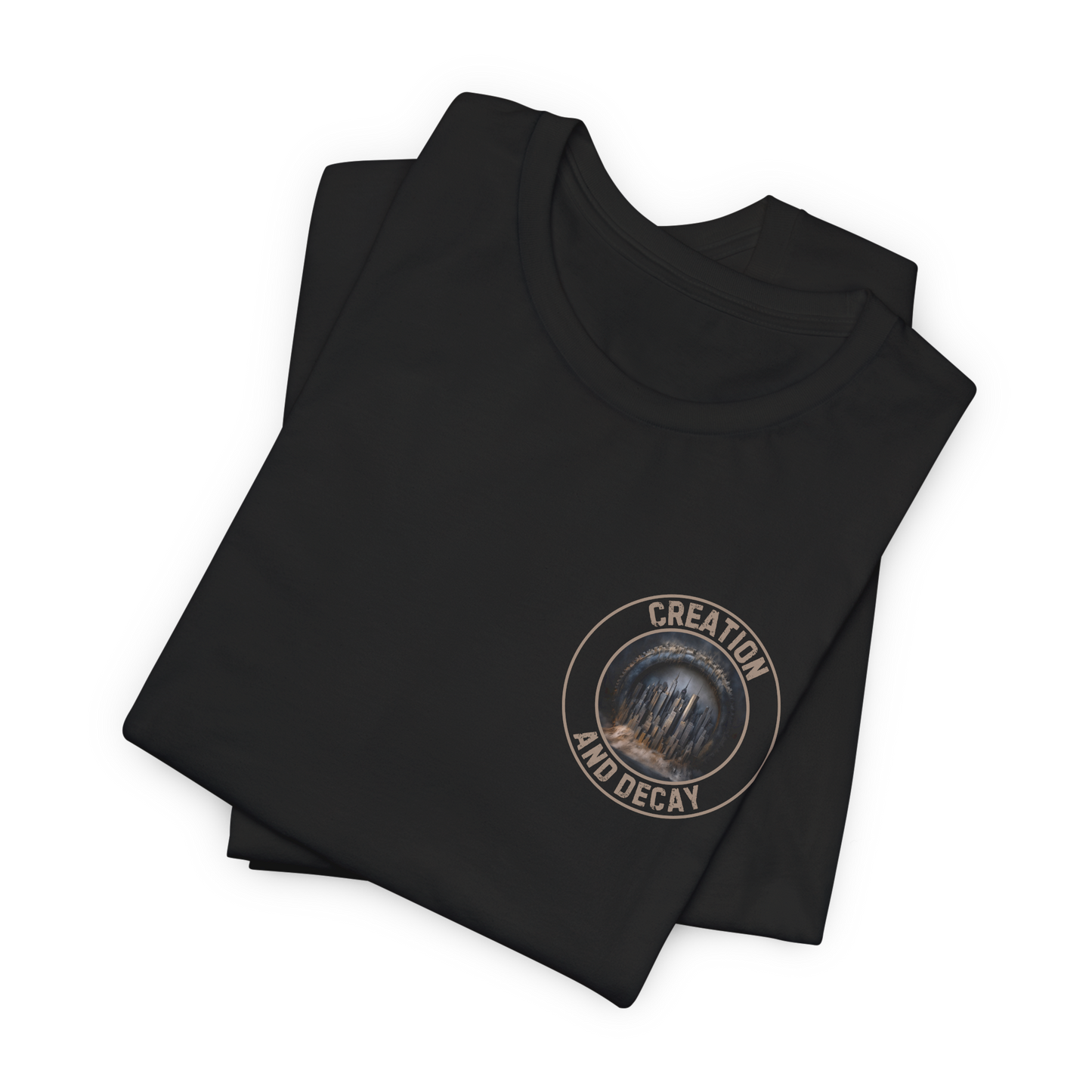 Wheel of Time - Creation and Decay Graphic Tee - Unisex Short Sleeve T-Shirt for Urban Art Lovers