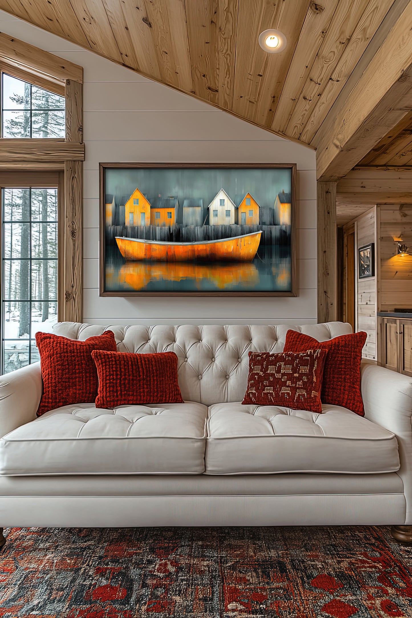 Reflections of the Forgotten Harbor - Fine Art Print - Fishing Village - Vibrant Coastal Home Décor