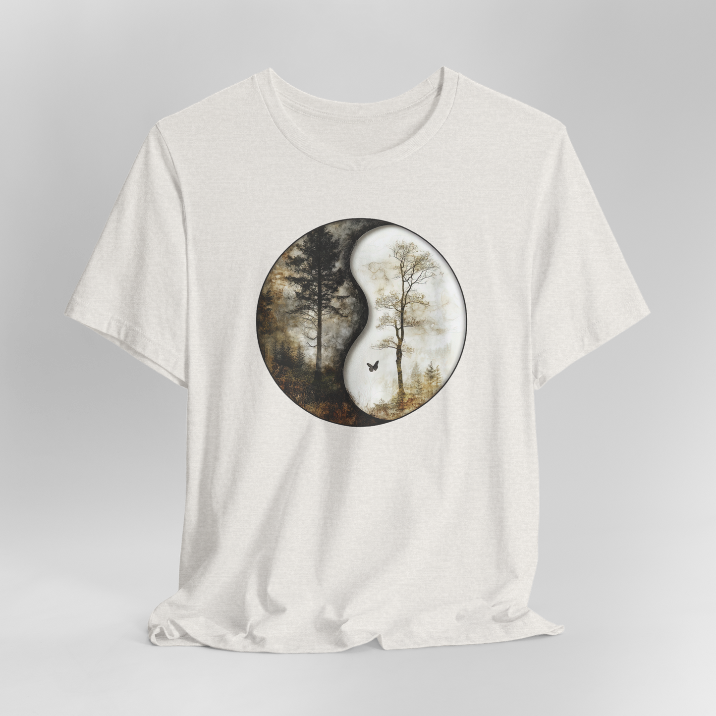 Balance of Nature - Nature-Inspired Yin Yang Unisex Tee