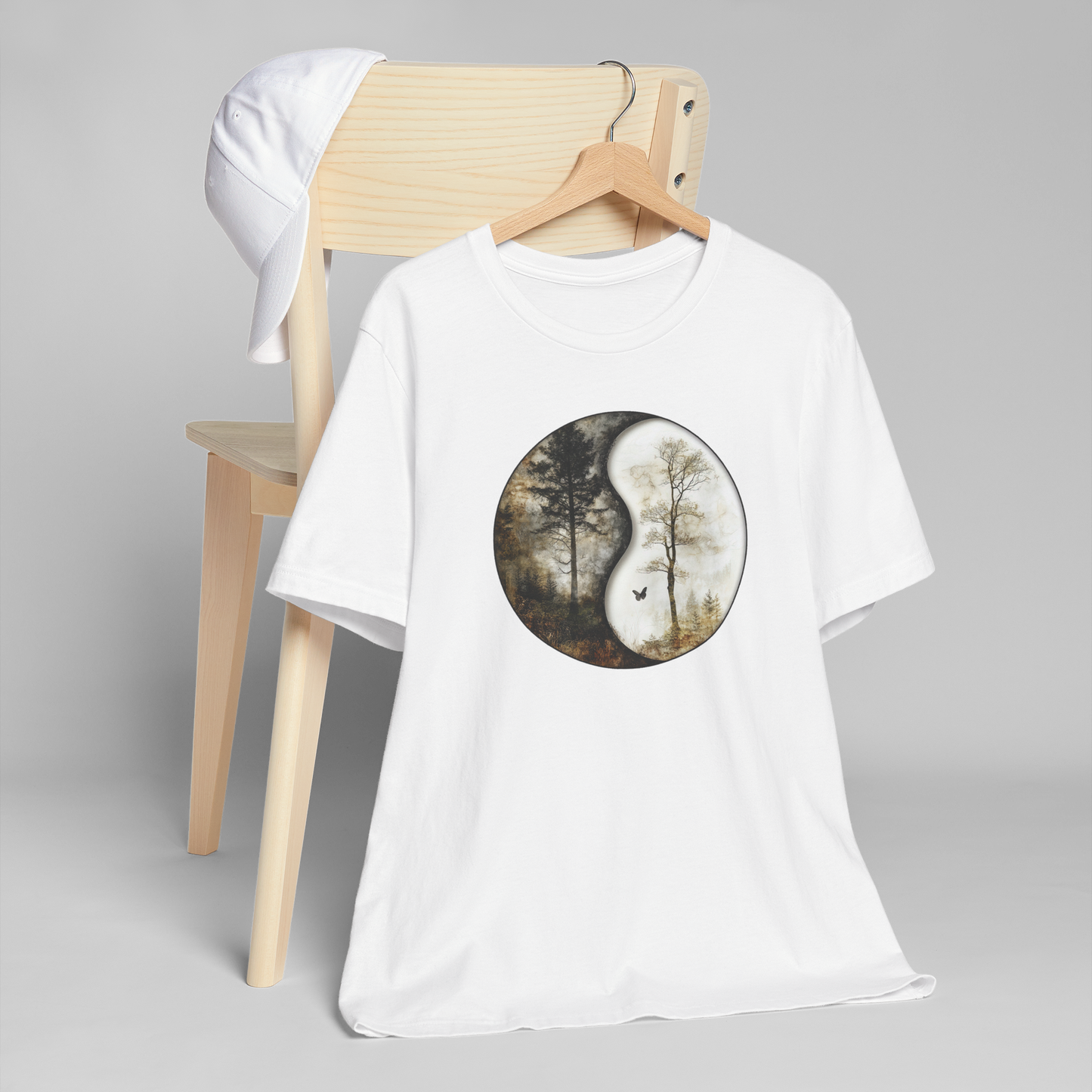 Balance of Nature - Nature-Inspired Yin Yang Unisex Tee