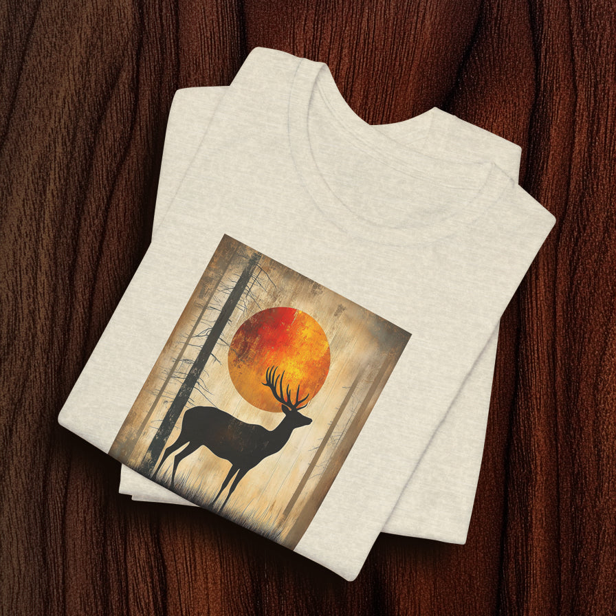 Michigan Majesty - Retro Sunset Elk Unisex T-Shirt
