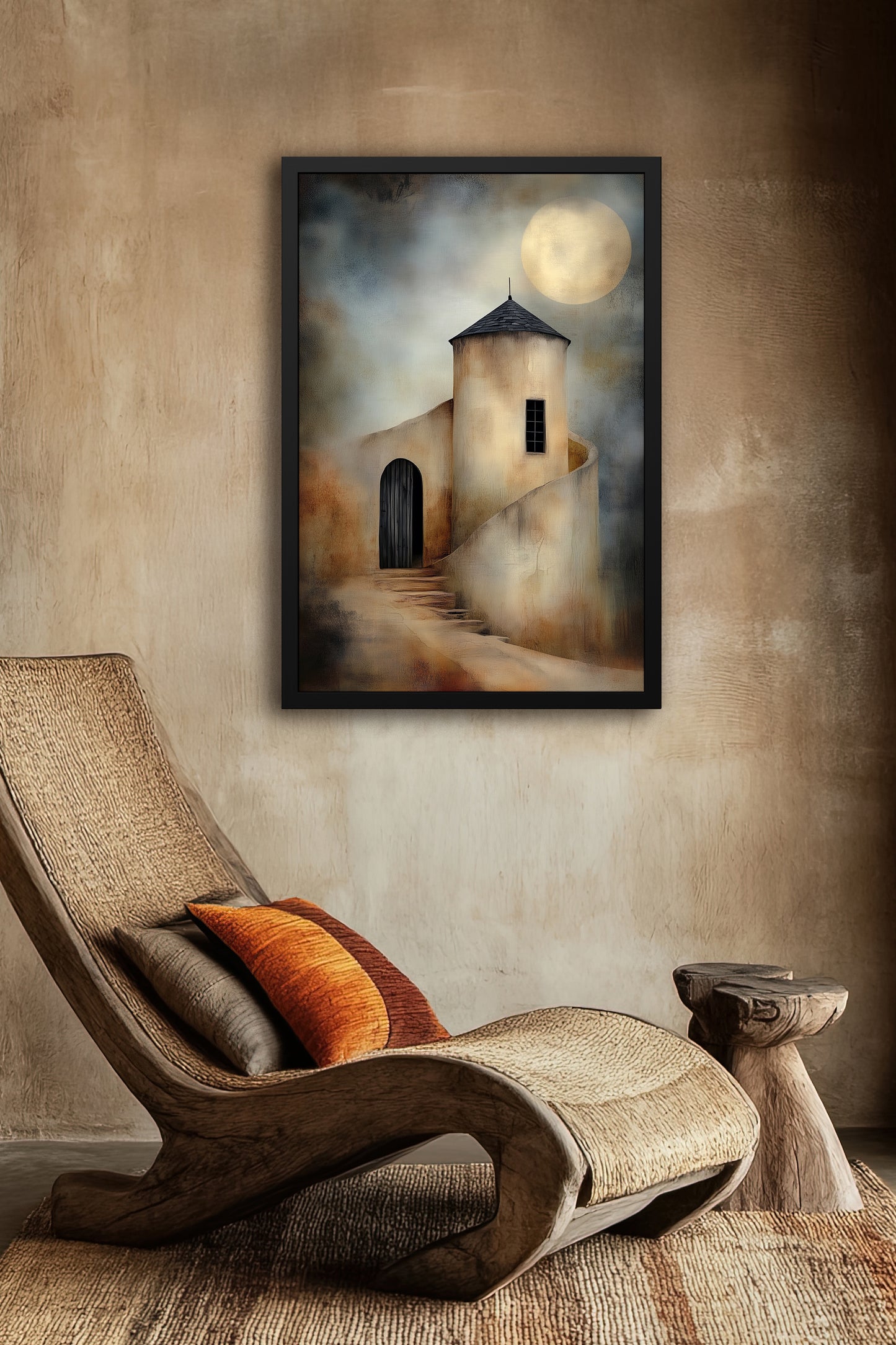 Moonlit Passage - Mystical Landscape Framed Fine Art Giclée Print - Enchanting Wall Art for Home Decor