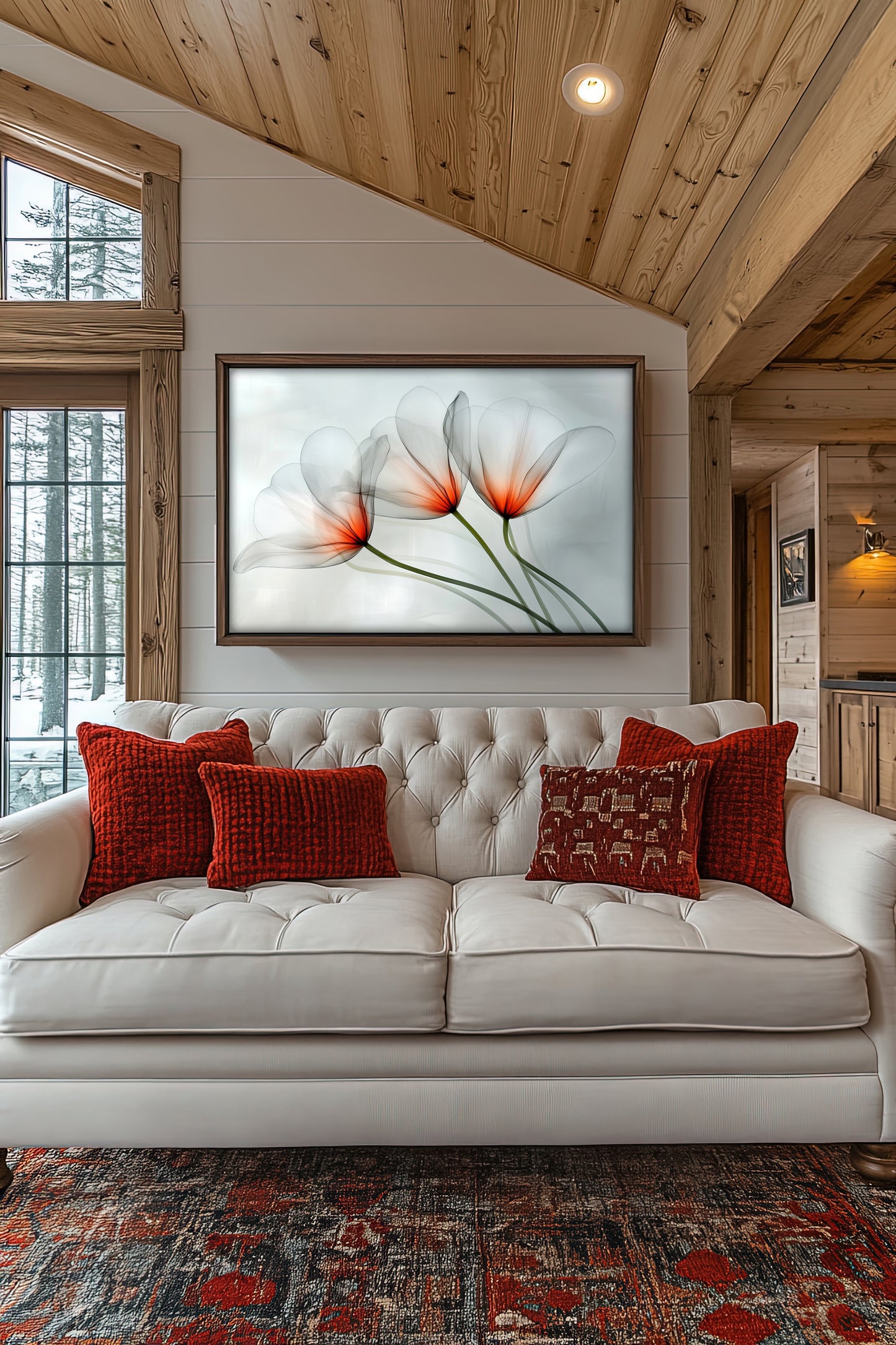 Ephemeral Grace - Serene Nature Decor for Home and Office - Elegant Floral Art Giclée Print