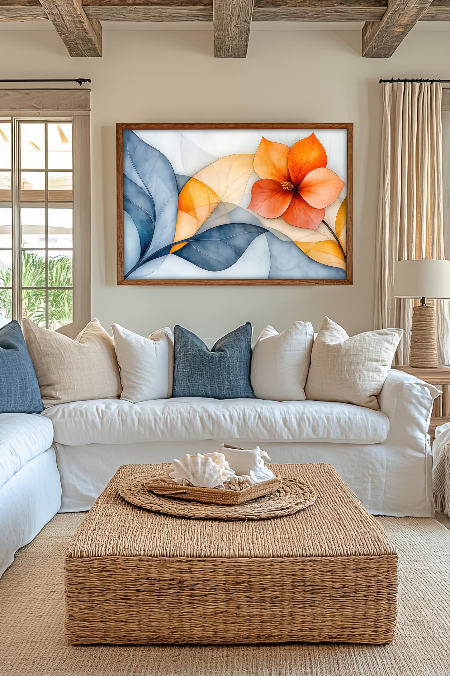 Harmony in Bloom - Elegant Floral Wall Art Print, Home Decor, Botanical Poster, Modern Room Decor, Gift for Her