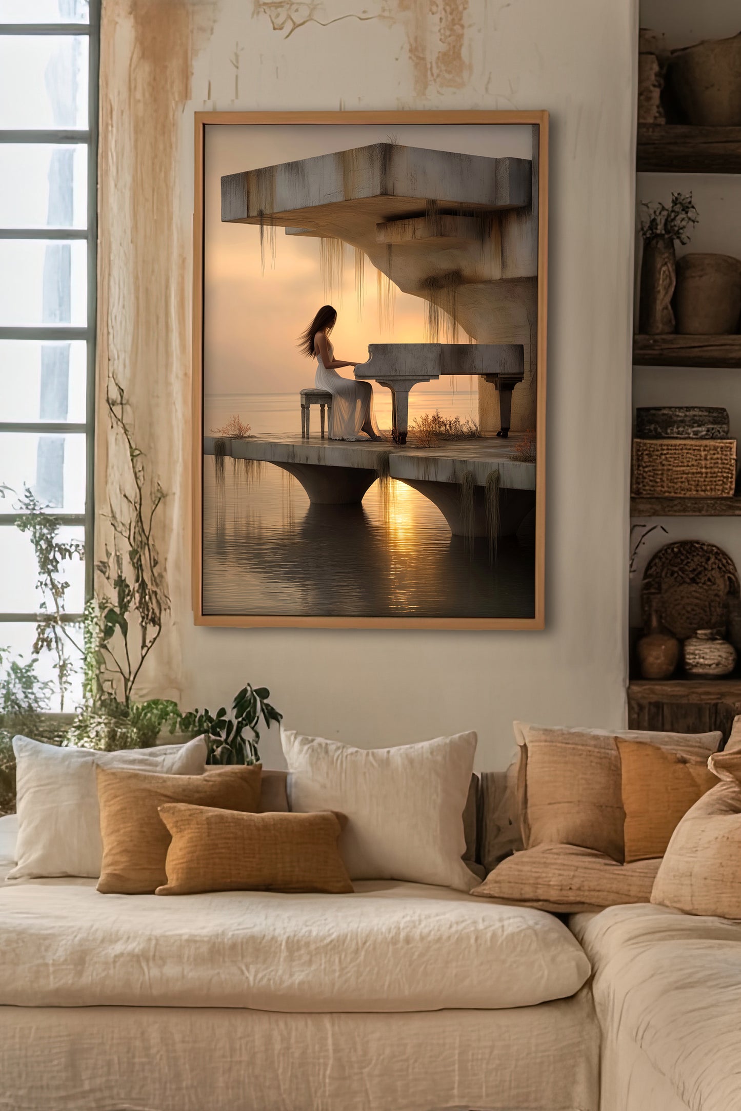 Where the Quiet Lives - Serene Piano Poster - Dreamy Aesthetic Wall Art for Music Lovers