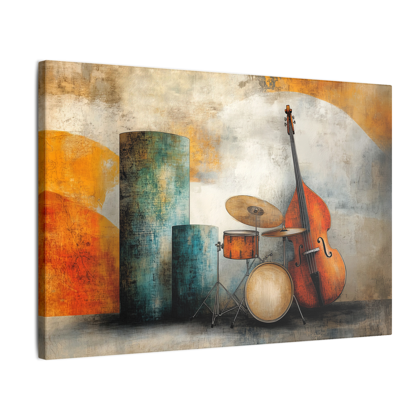 Rhythms of the Soul - Musical Canvas Art - Stretched Modern Wall Decor for Music Lovers