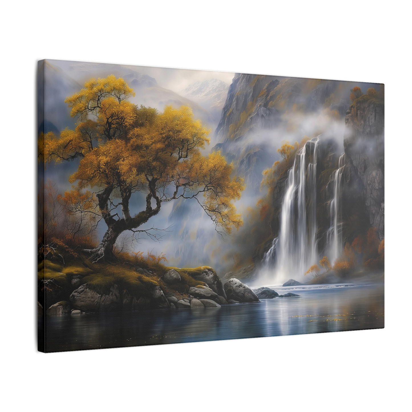 Mystic Falls - Serene Landscape Canvas Art Print