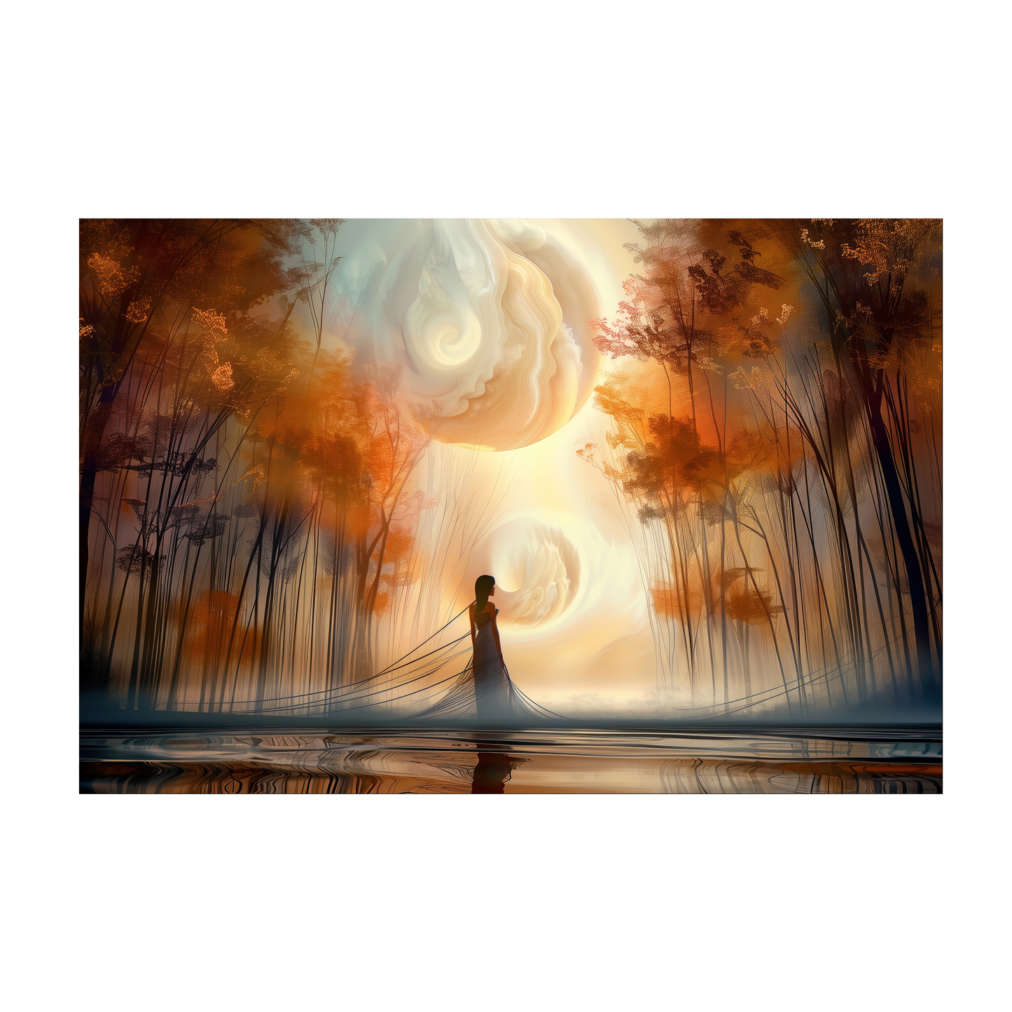 Threads of the Celestial Dream - Enchanting Fine Art Prints - Ethereal Forest Scene for Home Decor